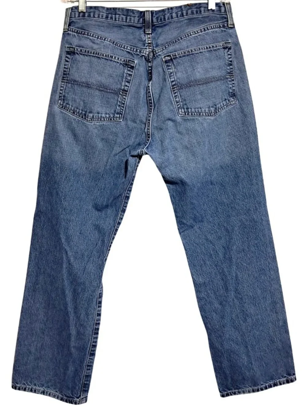 Polo Ralph Lauren Jeans Mens Size 34 Distressed Easy Fit Straight Leg Blue Denim